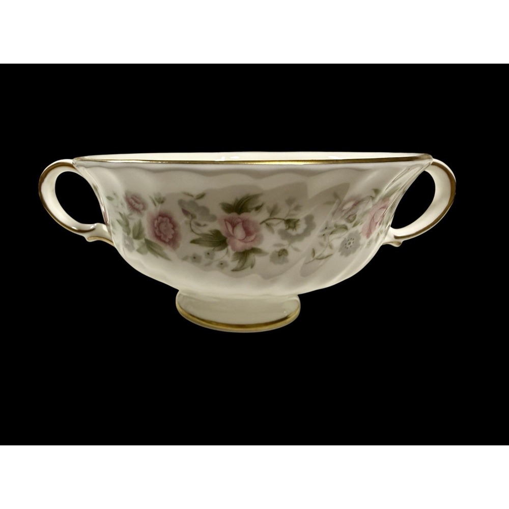 Minton Spring Bouquet Footed Cream Soup Bowl (12 Available)